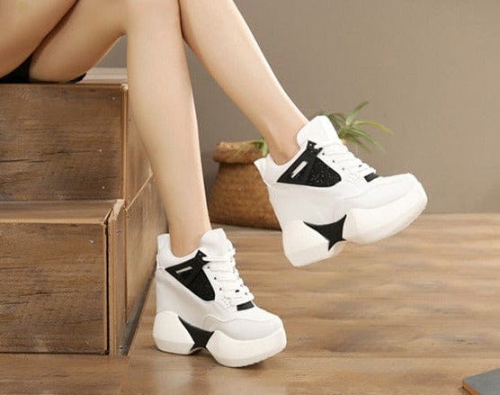 12cm Thick Sole Fashion Sneakers for Women - True-Deals-Club