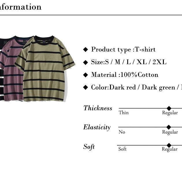 Striped Short Sleeve T-Shirts for Men - true-deals-club