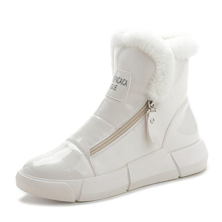 Women'a Winter Leather Zipper Boots - true-deals-club