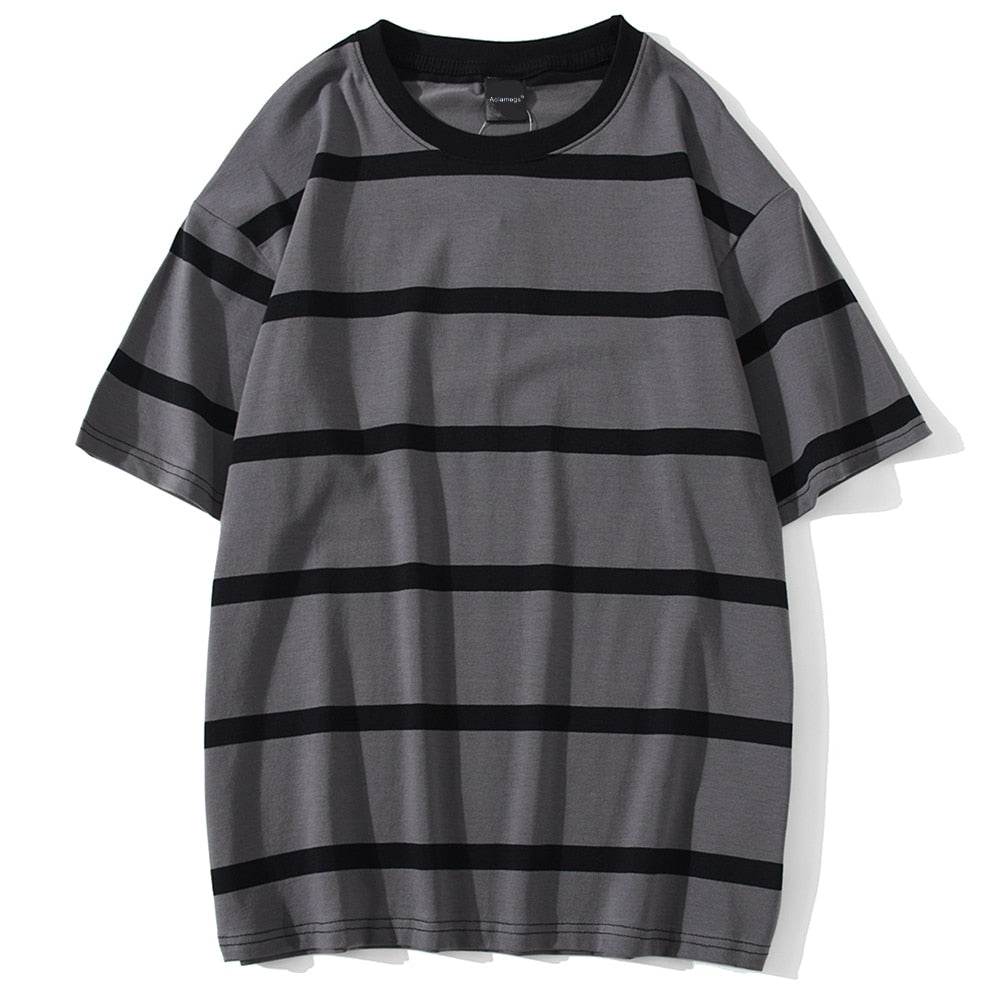 Striped T Shirt - Elevate Men's Casual Wardrobe Short Sleeve - true-deals-club