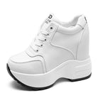 Leather High Platform Sneakers for Women - true-deals-club