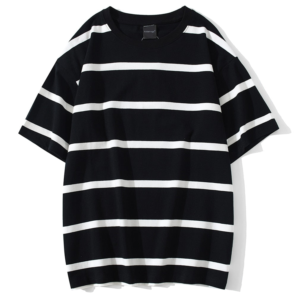 Striped Short Sleeve T-Shirts for Men - True-Deals-Club