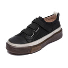 Leather Student Shoes | Hook & Loop for Women's Comfort - true-deals-club