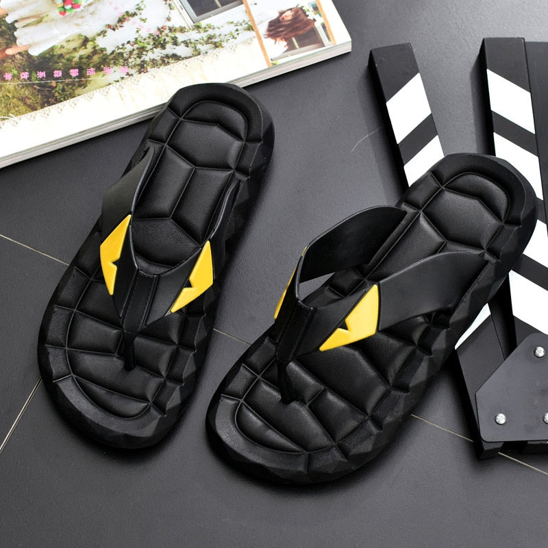 Monster Black Summer Flip Flops - true-deals-club