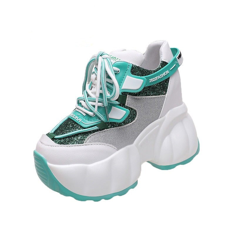 Super High Chunky PU Sneakers - true-deals-club