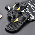 Men's Monster Black Summer Flip Flops - true-deals-club