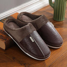 Elegant Unisex Winter Leather Slippers - true-deals-club