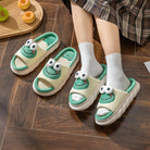 Women's Cute Platform Frog Slides - true-deals-club