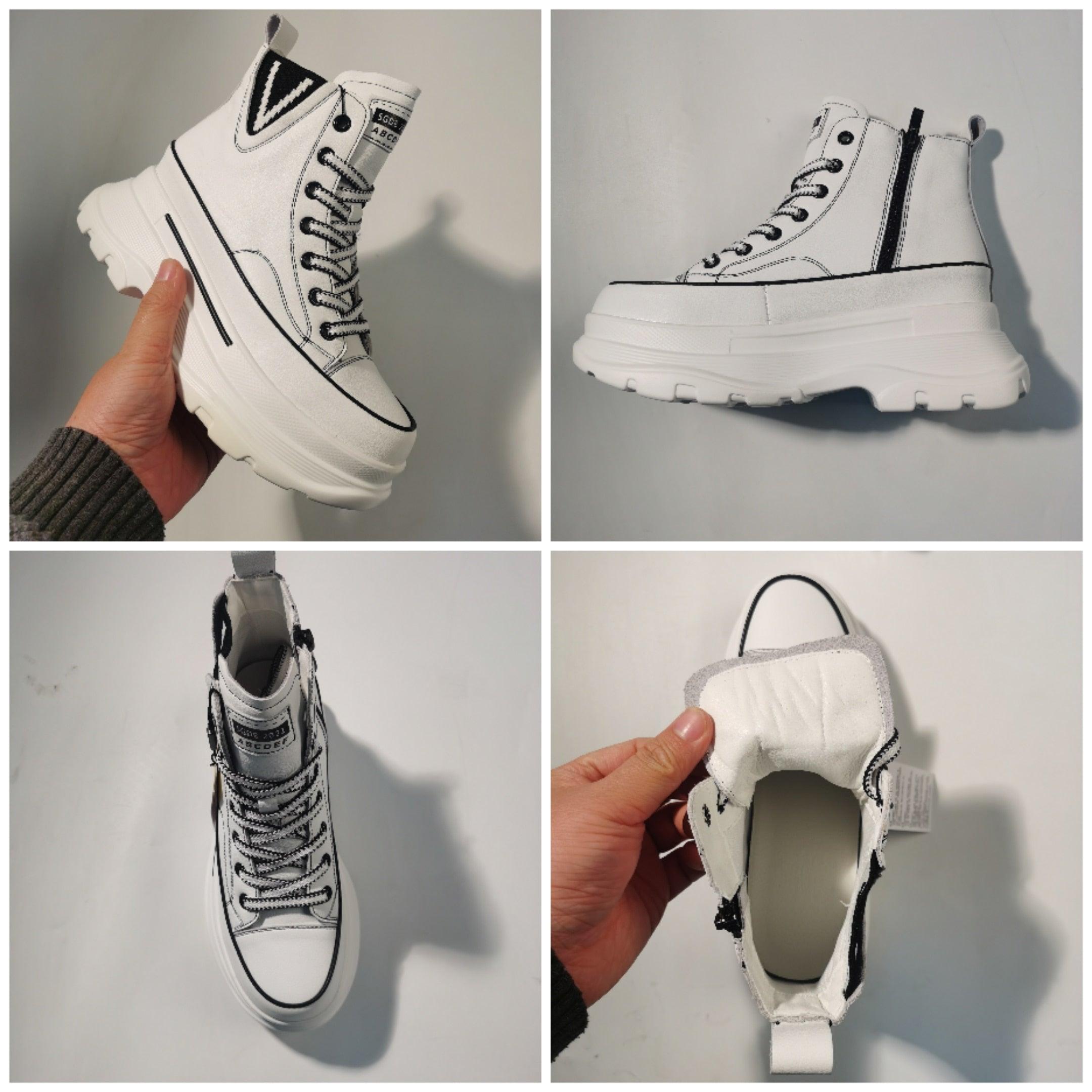 7cm High Top Platform Sneakers for Women - true-deals-club