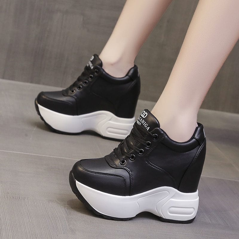 12cm Thick Sole Fashion Sneakers for Women - True-Deals-Club