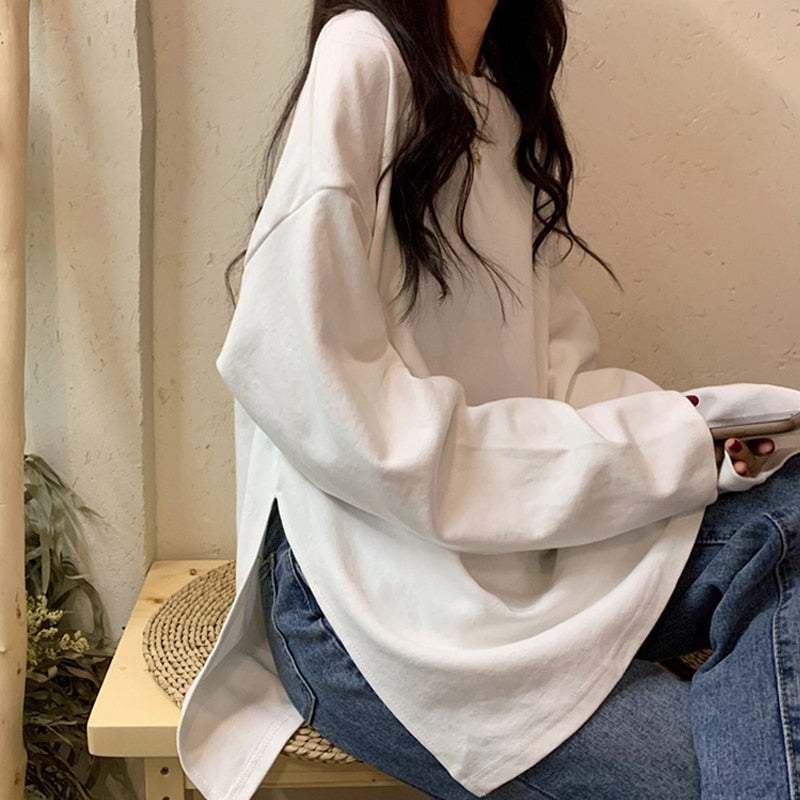 Women's Harajuku Oversized Long T-shirts - True-Deals-Club