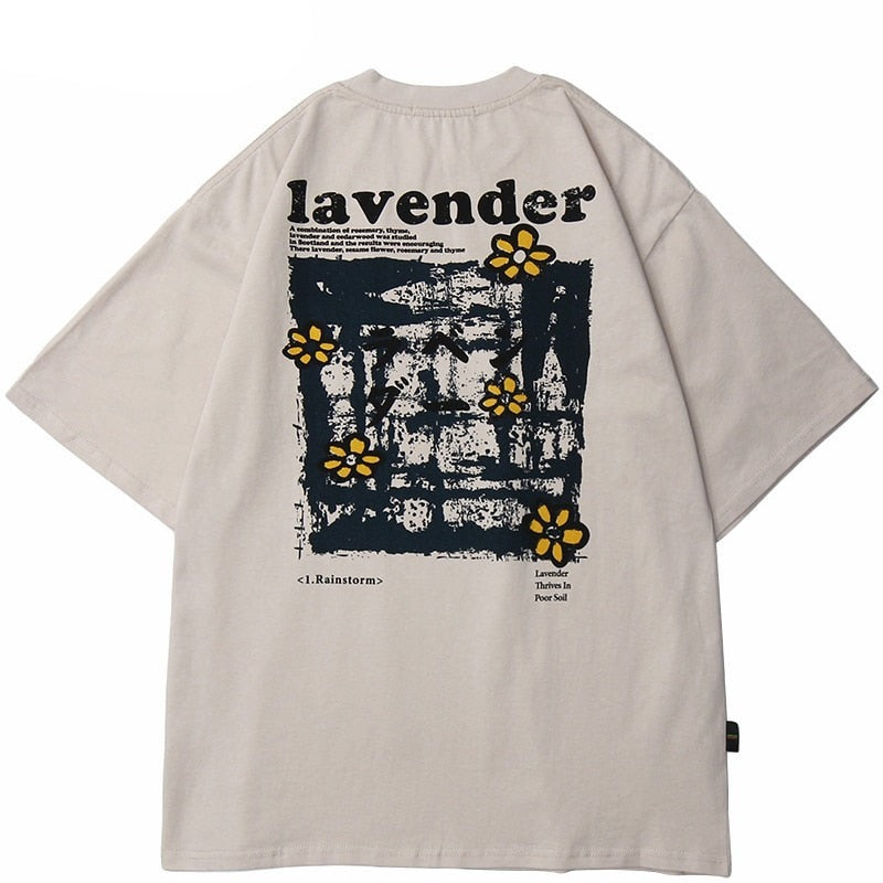 Men's Lavender Loose T-shirts - true-deals-club