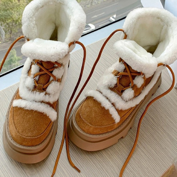 Women's Winter Warm Wool Ankle Boots - true-deals-club
