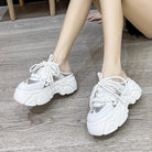 7cm High Platform Bling Sneakers for Women - True-Deals-Club