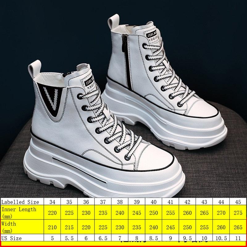 7cm High Top Platform Sneakers for Women - true-deals-club