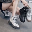 Women's Leather Zip Martin Boots - True-Deals-Club