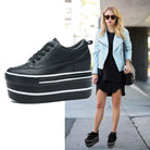 Leather Platform Sneakers for Women - true-deals-club