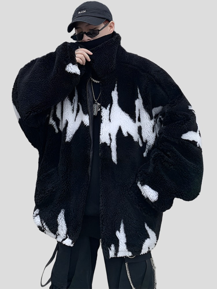 Warm Oversized Faux Fur Jacket for Men - true-deals-club