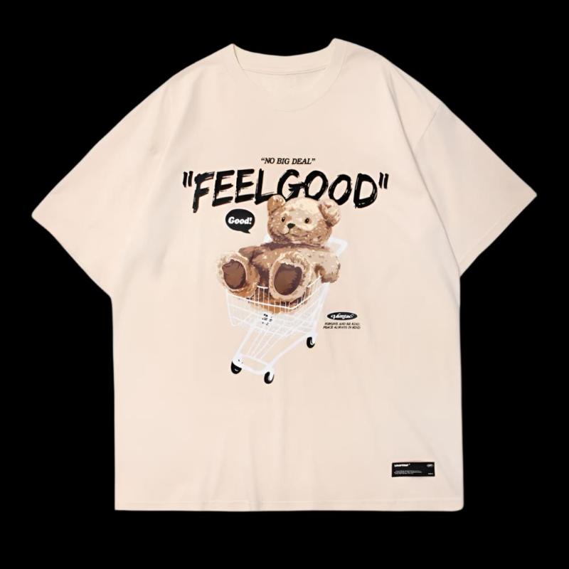 Feel Good T shirt - Graphic Print Short Sleeve Tee for Men - true-deals-club